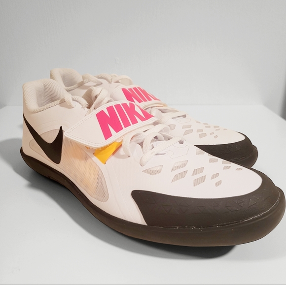 Nike Zoom Rival SD 2 Track Throwing Shoes Men 10.5 White/Black H-Pink 685134-102 - Picture 1 of 11
